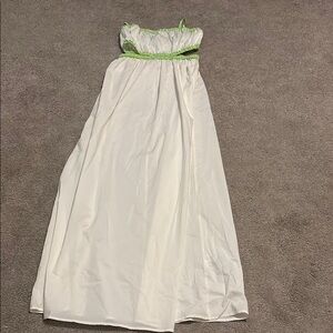 Forever 21 White and Green Dress
